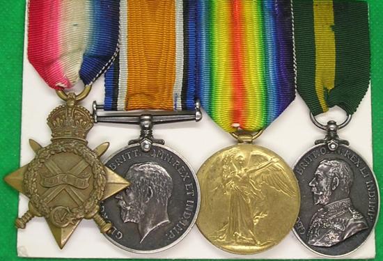 WW1 1914-15 TRIO & TERRITORIAL FORCE EFFICIENCY, ROYAL EAST KENT YEOMANRY