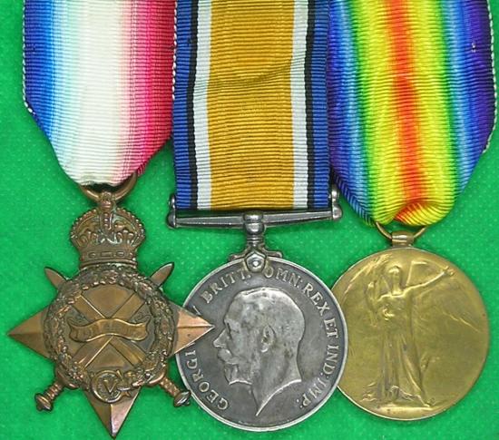 WW1 1914-15 TRIO, 13th ROYAL FUSILIERS, DISCHARGED WITH A SILVER WAR BADGE