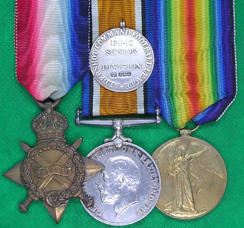 WW1 1914-15 TRIO WITH SILVER SPORTS MEDAL, 21st K.R.R.C, D.O.W F&F 14-8-1917