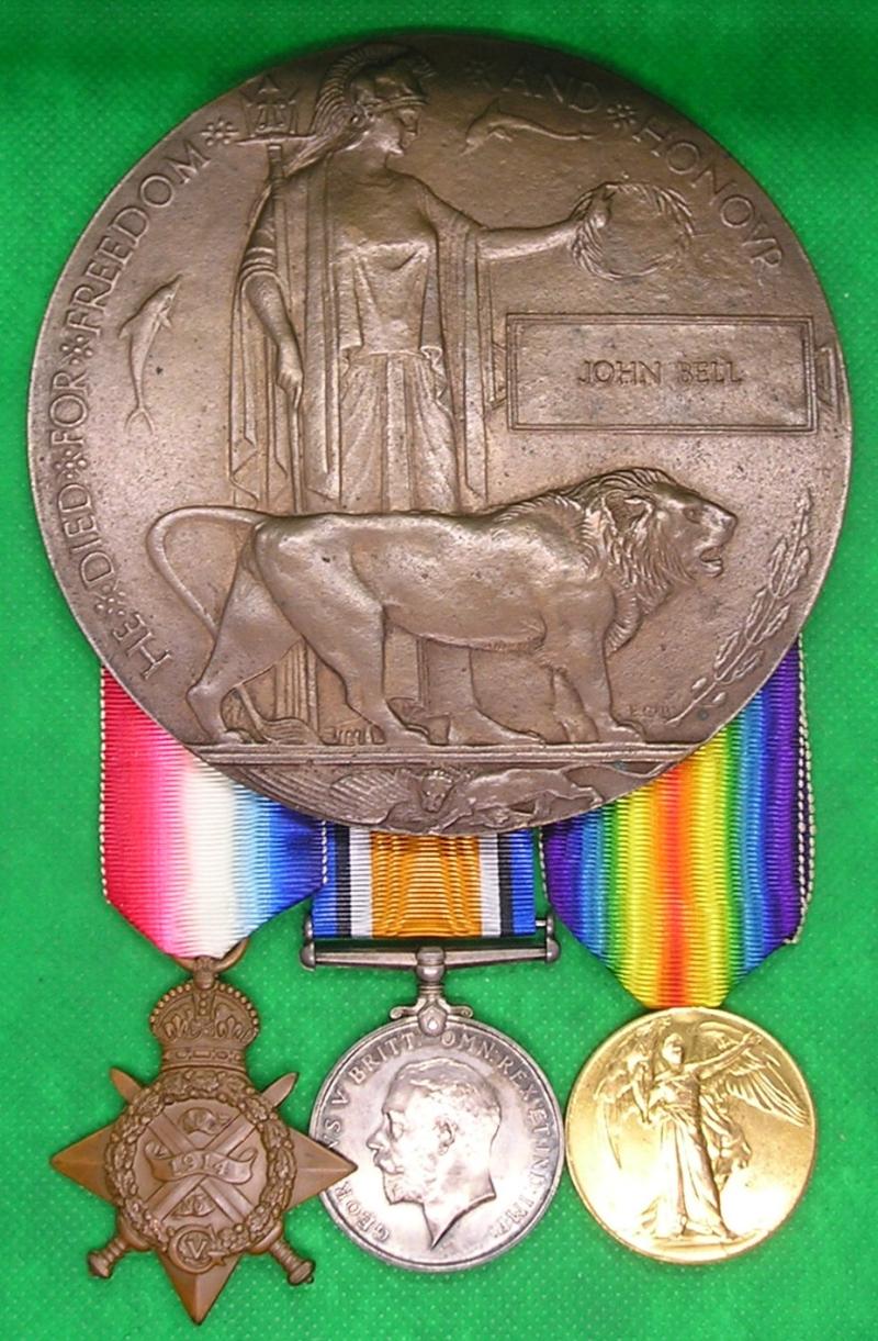 WW1 1914 STAR TRIO & MEMORIAL PLAQUE, 16th LANCERS ATTACHED 7th LIVERPOOL REGIMENT, K.I.A F&F 6-9-1916