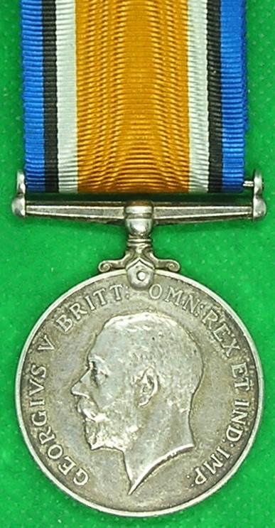 WW1 BRITISH WAR MEDAL, OFFICER, ROYAL WARWICKSHIRE REGIMENT