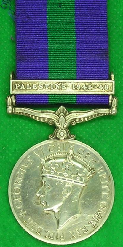 GSM PALESTINE 1945-48, 1st BORDER REGIMENT
