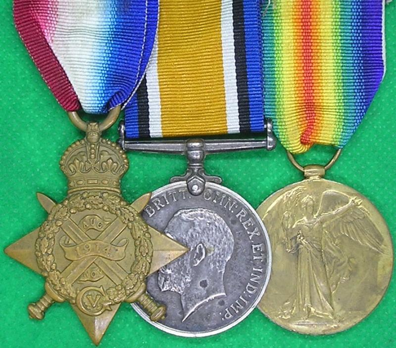 WW1 1914 MONS STAR TRIO, LOYAL NORTH LANCASHIRE REGIMENT