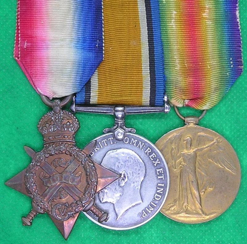 WW1 1914 MONS STAR TRIO, 1st NORTHUMBERLAND FUSILIERS