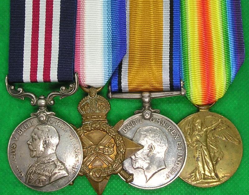 WW1 MILITARY MEDAL (MM) & TRIO, SIGNAL SUB  SECTION ROYAL ENGINEERS / 47th BDE R.F.A, FROM WEST HARTLEPOOL