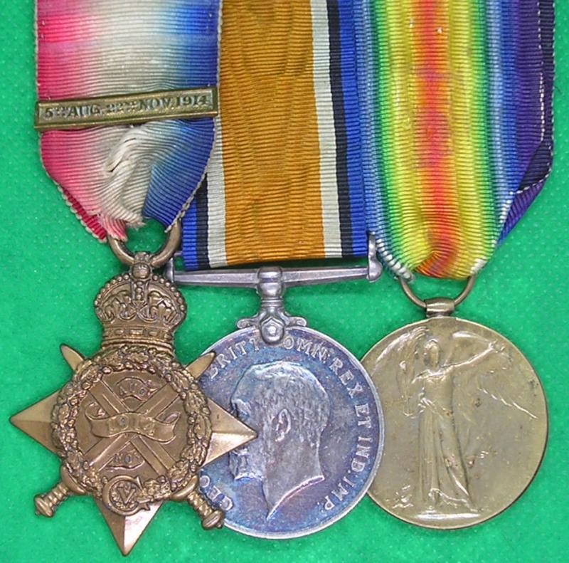 WW1 1914 MONS STAR TRIO, 2nd MIDDLESEX REGIMENT