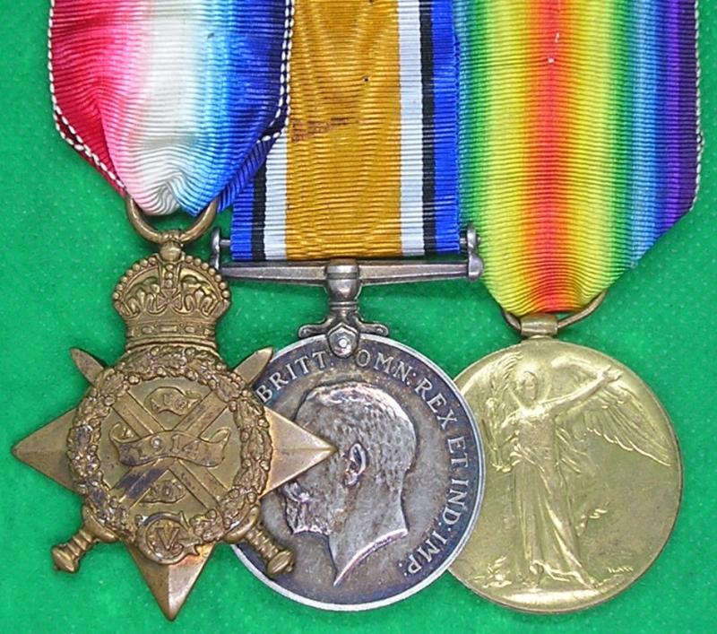 WW1 1914 MONS STAR TRIO, ROYAL WARWICKSHIRE REGIMENT