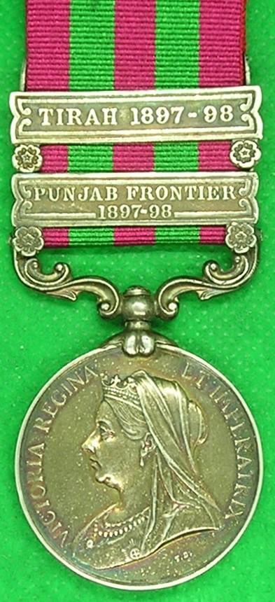 IGS 1895, PUNJAB FRONTIER 1897-98 & TIRAH 1897-98, A-BTY, ROYAL HORSE ARTILLERY, DROWNED SOUTH AFRICA 1900