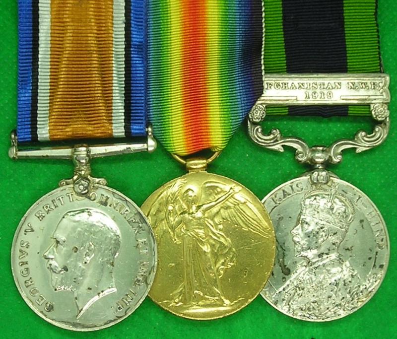WW1 PAIR & IGS AFGHANISTAN NWF 1919, 4th QUEENS.REGT
