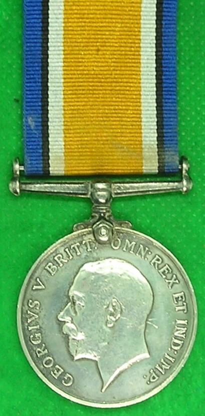 WW1 BRITISH WAR MEDAL, 1st BORDER REGIMENT, KILLED IN ACTION F&F 27-1-1917, FROM GRIMSTON, NORFOLK