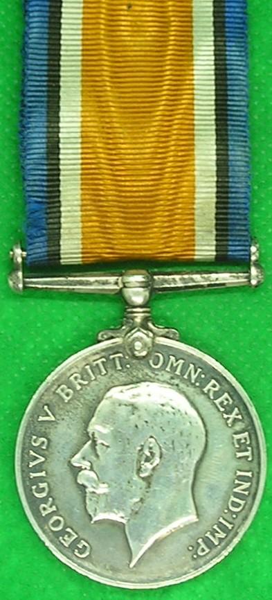 WW1 BRITISH WAR MEDAL, 2nd BORDER REGIMENT, KILLED IN ACTION F&F 9-1-1917, FROM ROCHDALE