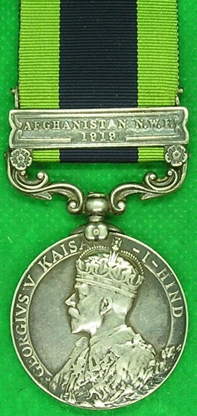 IGS AFGHANISTAN NWF 1919, 1st DURHAM.L.I, ENTITLED TO THE 1911 DELHI DURBAR