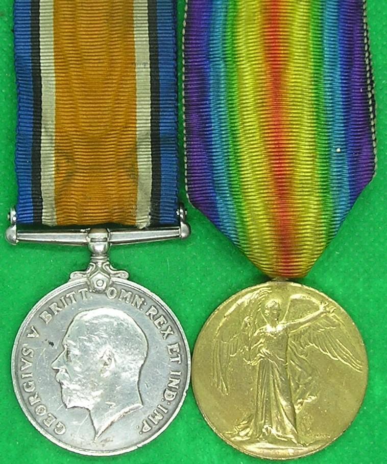WW1 PAIR, 15th DURHAM LIGHT INFANTRY FROM SALTWELL