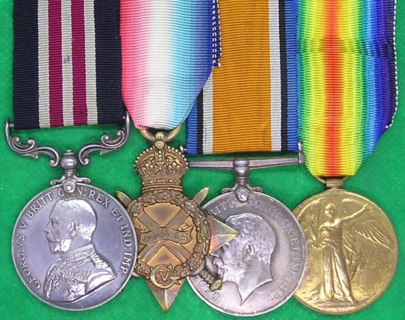 WW1 MILITARY MEDAL & TRIO, 1st LONDON DIV SIGNAL COY, ROYAL ENGINEERS