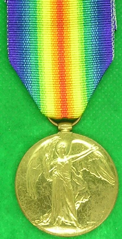 WW1 VICTORY MEDAL, OFFICER 13th MANCHESTER REGIMENT, K.I.A F&F 24-10-1918 & M.I.D, FROM BOOTLE