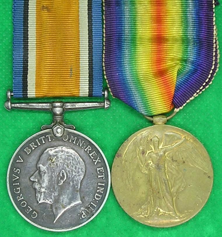 WW1 PAIR, 20th DURHAM LIGHT INFANTRY, WEARDALE PALS BTN