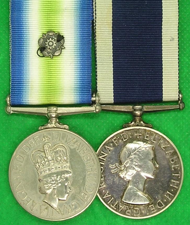 SOUTH ATLANTIC WITH ROSETTE & RN LS&GC, HMS HERMES / HMS HERON