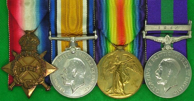 WW1 1914-15 TRIO & GSM IRAQ, 2nd NORTHUMBERLAND FUSILIERS & 1st R.ARMOURED MOTOR BTY, R.TANK.CORPS