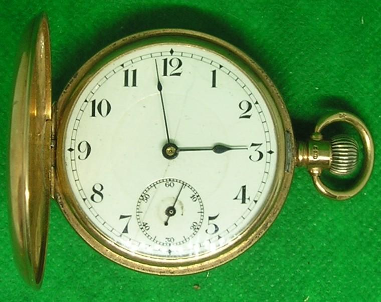 9CT GOLDEN FULL HUNTER POCKET WATCH, PRESENTED BY THE PEOPLE OF KILSYTH TO THE PARENTS OF SJT LOUDON, 7th A&S.HIGHRS / M.G.C, MILITARY MEDAL RECIPIENT, KIA F&F 3-5-17