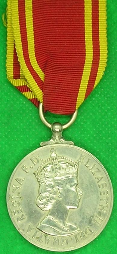 EIIR 2nd TYPE FIRE SERVICE, LONG SERVICE MEDAL