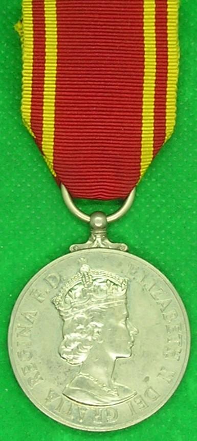 EIIR 2nd TYPE FIRE SERVICE, LONG SERVICE MEDAL