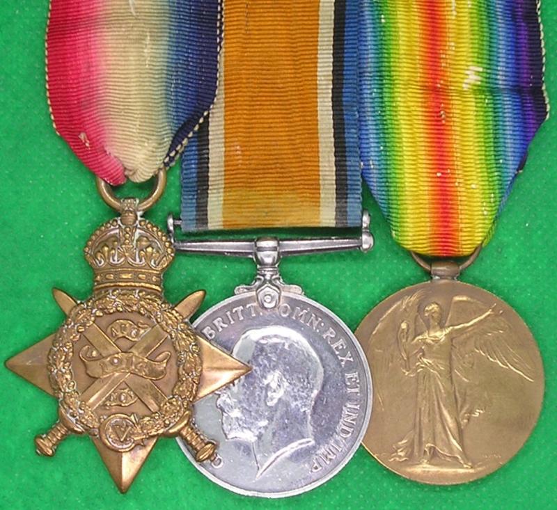 WW1 1914 STAR TRIO, SOUTH IRISH HORSE, COMMISSIONED 10th NOTTS & DERBY.REGT, K.I.A F&F 23-4-1917, FROM BELFAST