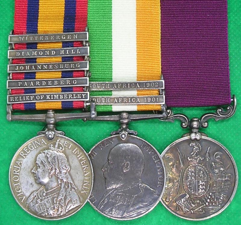 5 BAR QSA, KSA & VICTORIAN LS&GC, O BATTERY R.H.A