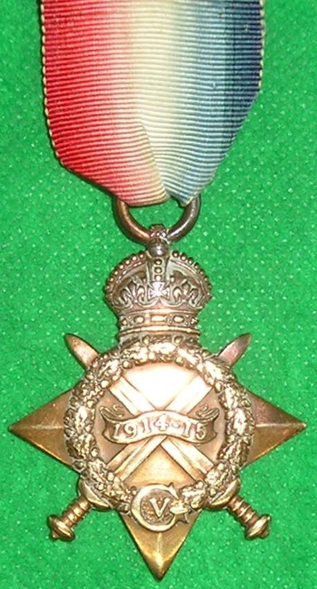 WW1 1914-15 STAR, ARMY CYCLIST CORPS, FROM EDINBURGH