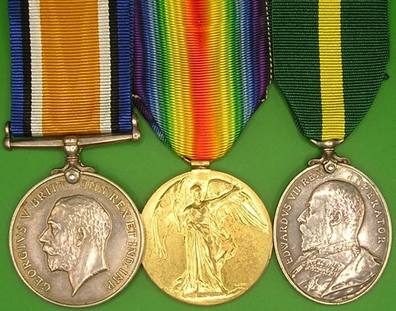 WW1 PAIR & EVII T.F.E.M, 7th MANCHESTER REGT & 8th R.LANCASTER.REGT, K.I.A F&F 12-5-1917 FROM CHORLTON-CUM-HARDY