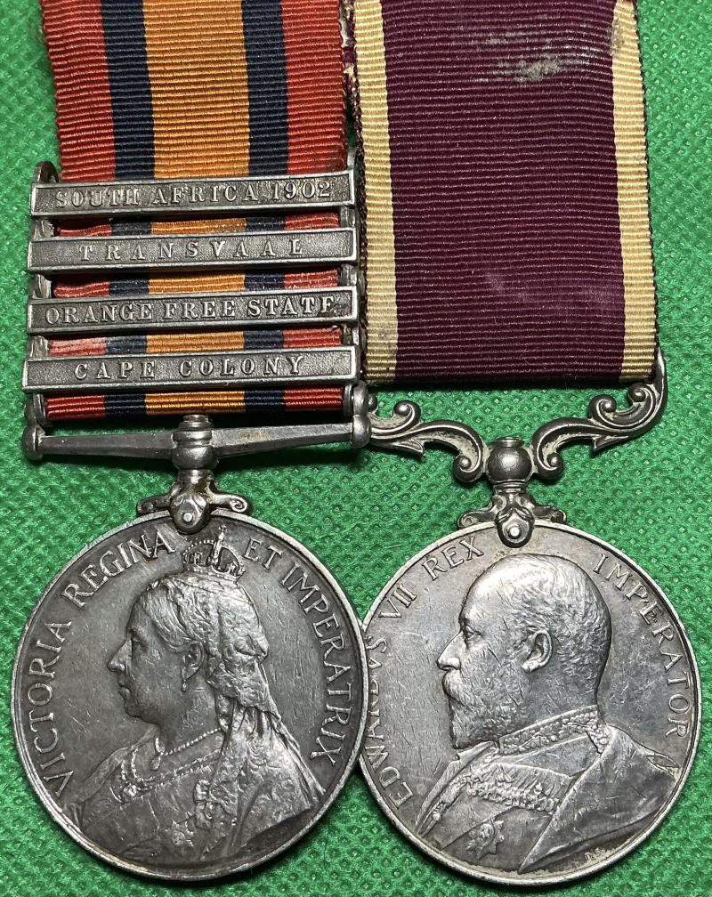 4 BAR QSA & EVII ARMY LS&GC, LEINSTER REGIMENT