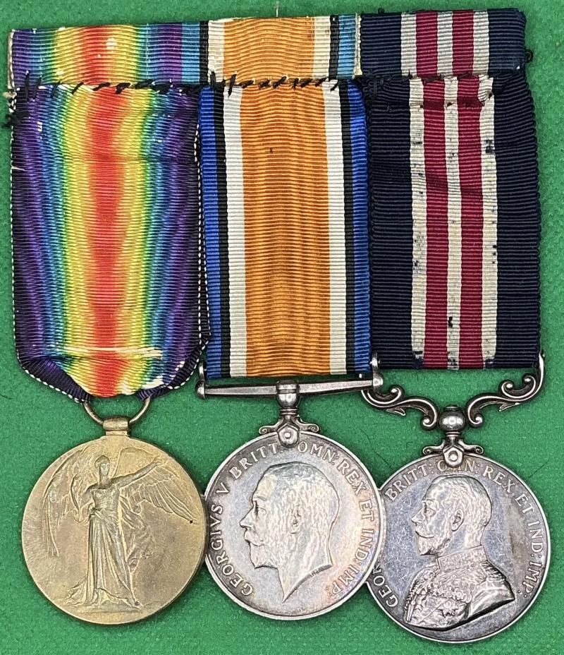 WW1 MILITARY MEDAL & PAIR, 5th & 6th CAMERON HIGHLANDERS, FROM MORARBY MALLAIG