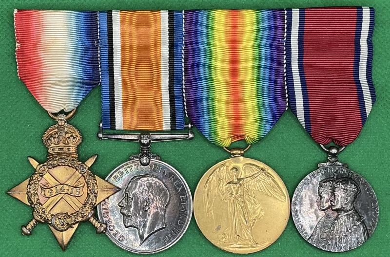 WW1 1914-15 TRIO & 1935 JUBILEE, 2nd R.DUBLIN.FUSILIERS & MANX POLICE