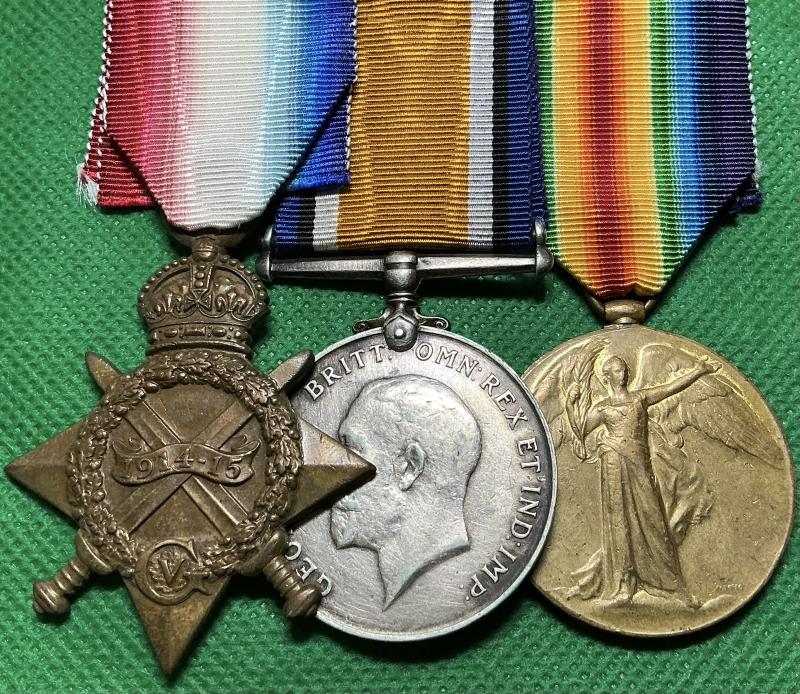 WW1 1914-15 TRIO, 10th WEST RIDING REGIMENT FROM HALIFAX, WOUNDED TWICE 1916 & 1918