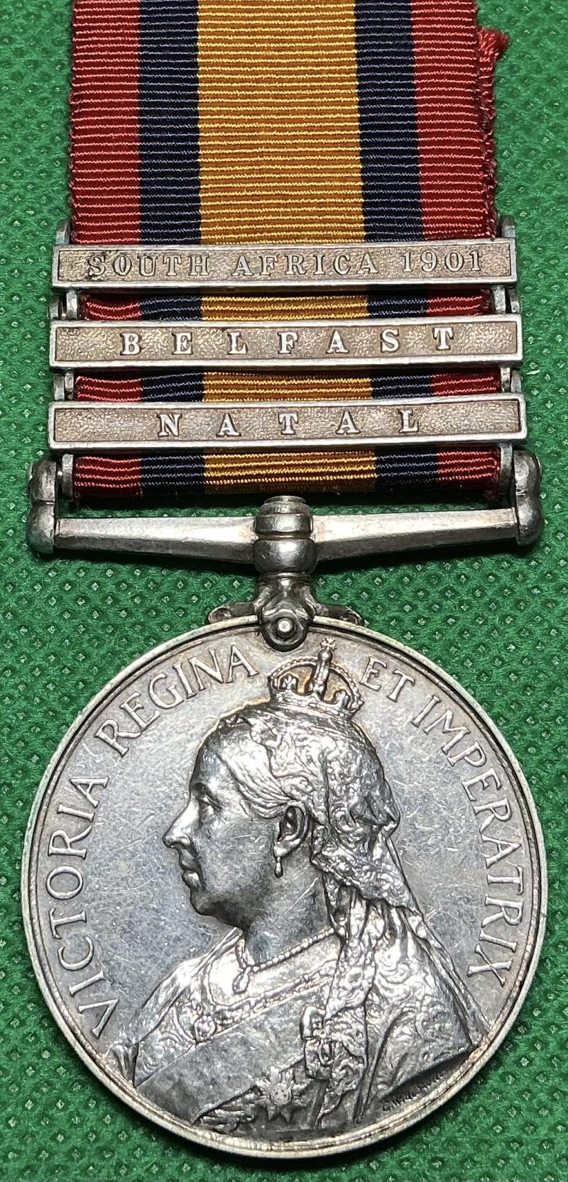 3 BAR QSA, NATAL / BELFAST, 1st ROYAL INNISKILLING FUSILIERS
