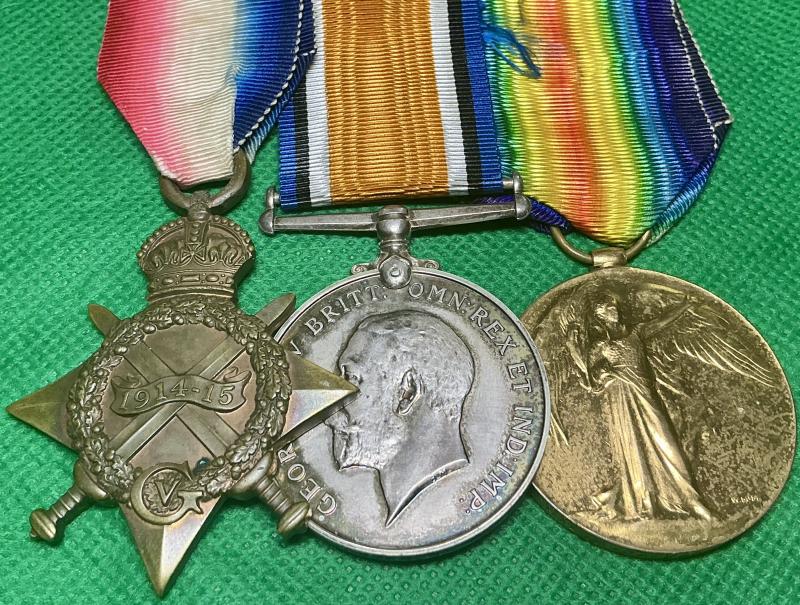 WW1 1914-15 TRIO, 7th CAMERON HIGHLANDERS, K.I.A F&F 25-9-1915, FIRST DAY OF LOOS FROM INVERNESS-SHIRE