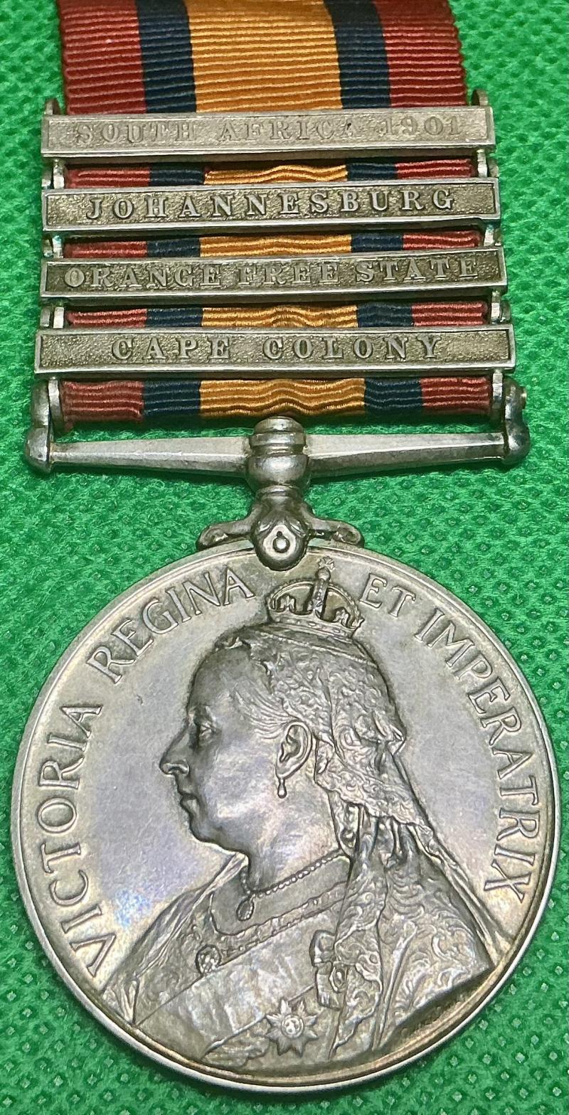 QSA 1899-1902, 1st V.B.GORDON.HIGHRS, WOUNDED DOORNKOP 29-5-1900