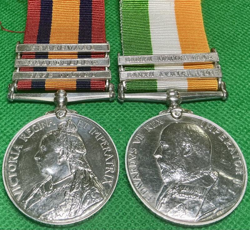 QSA & KSA PAIR, 2nd SEAFORTH HIGHLANDERS, TWICE WOUNDED, MAGGERSFONTEIN 11-12-1899 & PAARDEBERG 18-2-1900