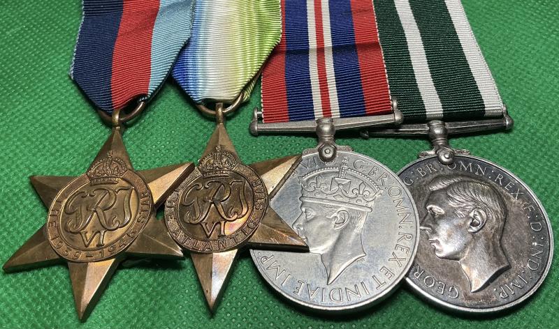 WW2 RNR LONG SERVICE GROUP, LOST AT SEA 24-7-1940 WHEN HM TRAWLER FLEMING WAS SUNK IN THE THAMES ESTUARY, FROM MILFORD HAVEN