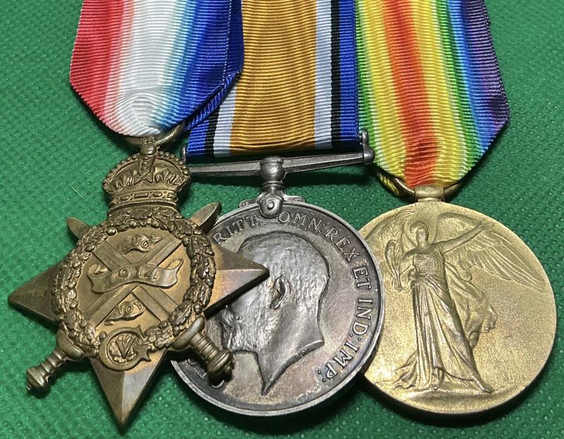 WW1 1914 STAR TRIO, 5th SCOTTISH RIFLES FROM GLASGOW, A DOCUMENTED WITNESS TO THE CHRISTMAS DAY TRUCE 1914