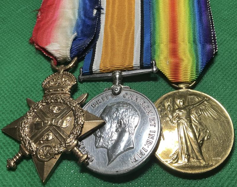 WW1 1914 TRIO, 1st CAMERON HIGHLANDERS, WOUNDED 24-11-1914