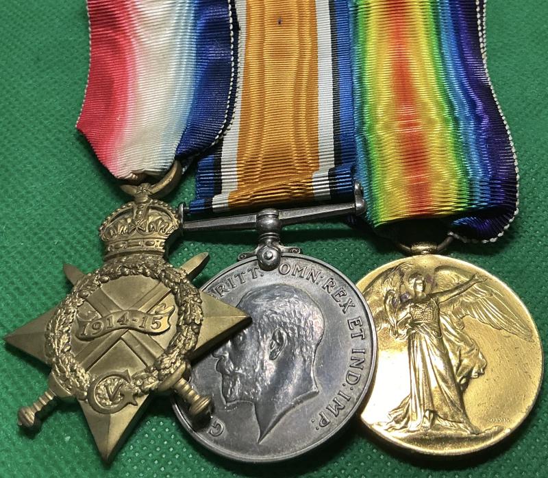 WW1 1914-15 TRIO, 2nd CAMERON HIGHLANDERS, K.I.A F&F 5-2-1915, FROM BIGGAR