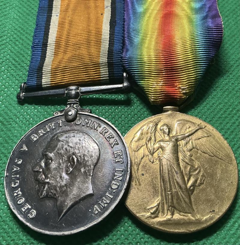 WW1 PAIR, FEMALE RECIPIENT, Q.M.A.A.C, DISCHARGED WITH A SILVER WAR BADGE