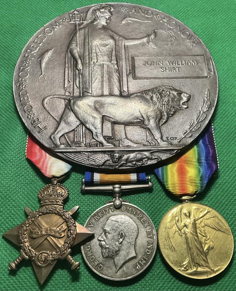 WW1 1914-15 TRIO & MEMORIAL PLAQUE, 8th ROYAL LANCASTER REGT, DIED F&F 22-2-1916, FROM LANCASTER