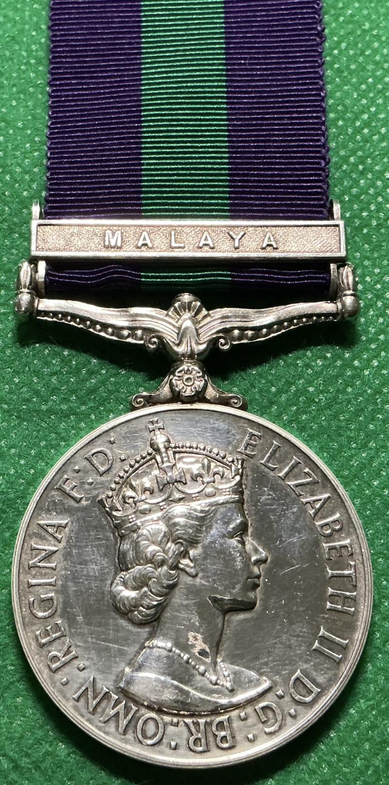 EIIR GSM MALAYA, LIEUTENANT Q.A.R.A.N.C, FEMALE RECIPIENT