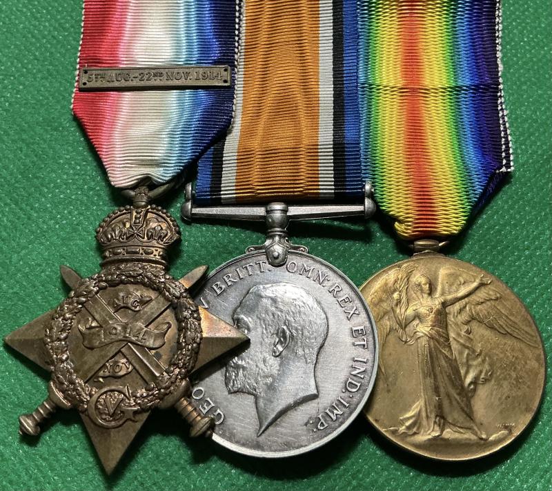 WW1 1914 MONS STAR & BAR TRIO, CAPTAIN, 2nd GORDON HIGHLANDERS, K.I.A F&F 29-10-1914 & M.I.D 14-1-1915