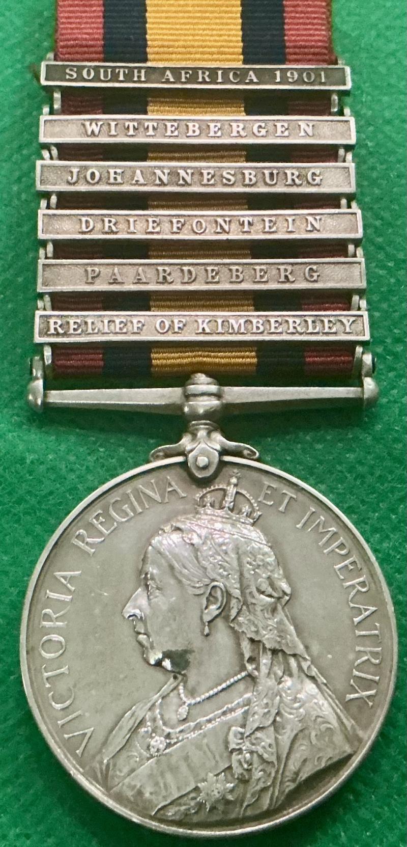 6 BAR QSA, Q BATTERY R.H.A, SERVED SANNA'S POST