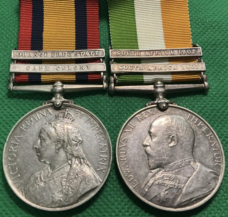 QSA & KSA PAIR, 2nd SEAFORTH HIGHLANDERS, WOUNDED MAGERSFONTEIN 11-12-1899