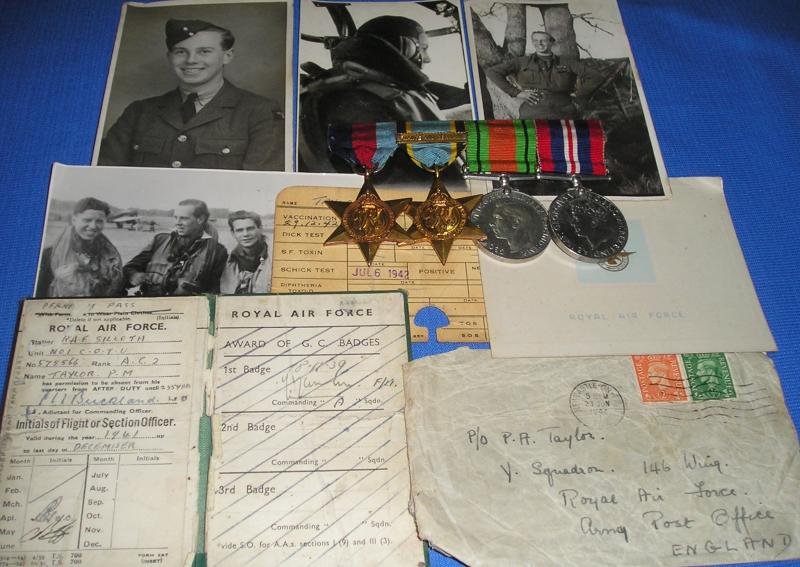 WW2 RAF PILOTS AIR CREW EUROPE CASUALTY GROUP, WITH ORIGINAL DOCUMENTS, EX HALTON APPRENTICE