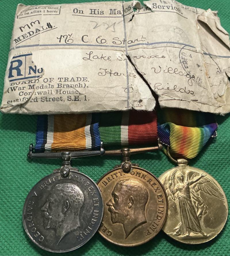 WW1 PAIR & MERCANTILE MARINE, RNVR, HOOD BTN RND & MERCANTILE MARINE, FROM SOUTH SHIELDS
