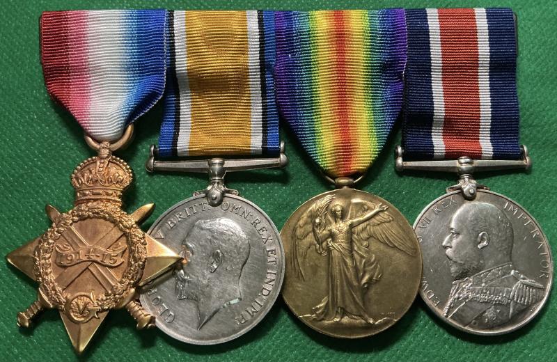 WW1 1914-15 TRIO & EVII RN GOOD SHOOTING MEDAL, HMS COMMONWEALTH 1906